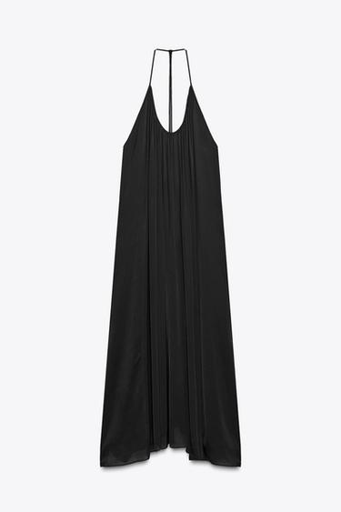 ZW COLLECTION SATIN CAMISOLE DRESS - Black by Zara - Image 6