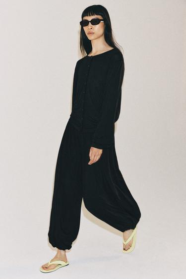 FLUID BUTTON-UP JACKET - Black by Zara