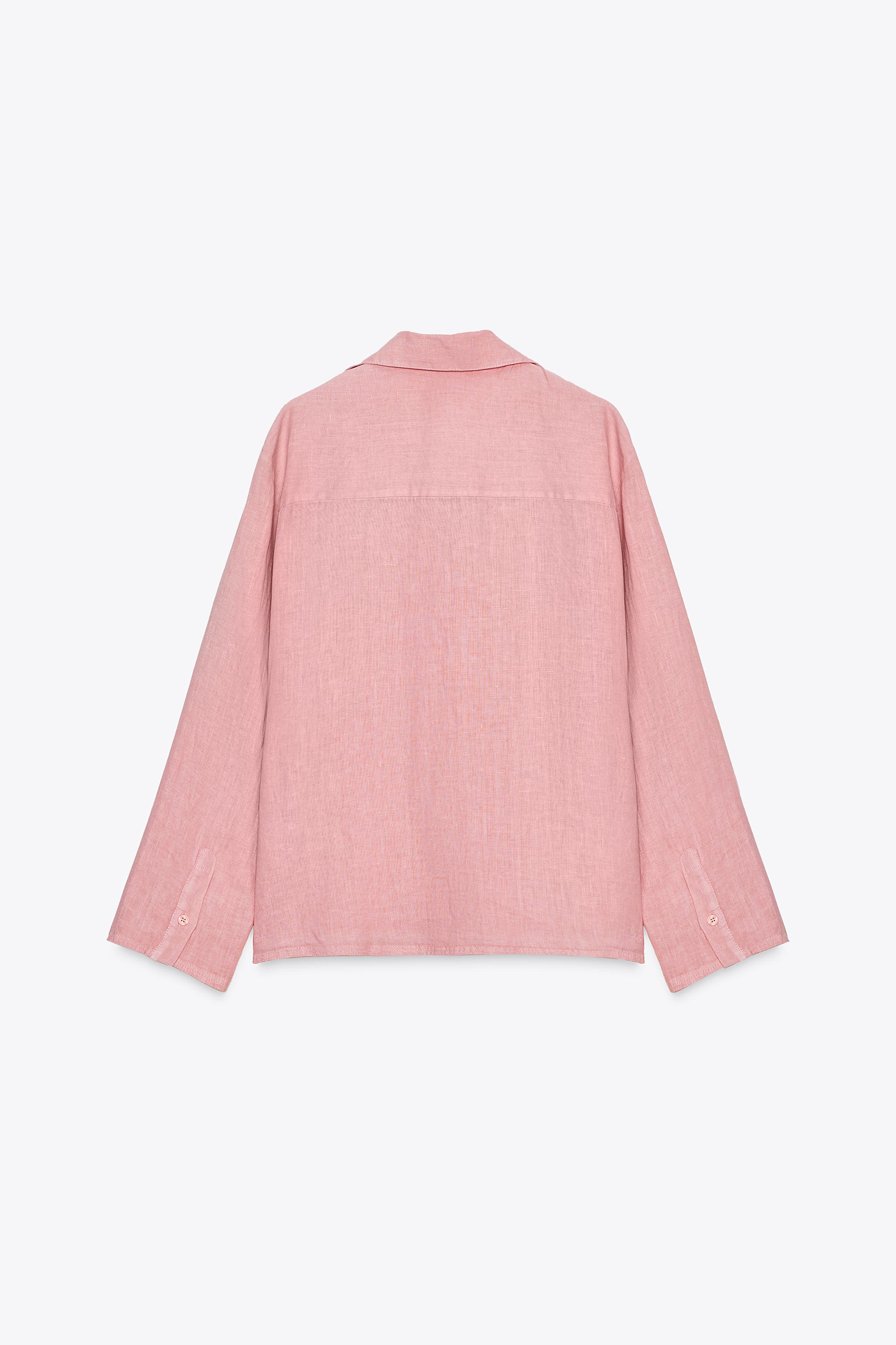 100% LINEN SHIRT ZW COLLECTION - Taupe gray | ZARA United States