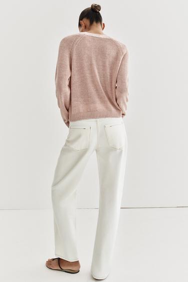 PULL EN MAILLE À BOUTONS - Rose de Zara - Image 5