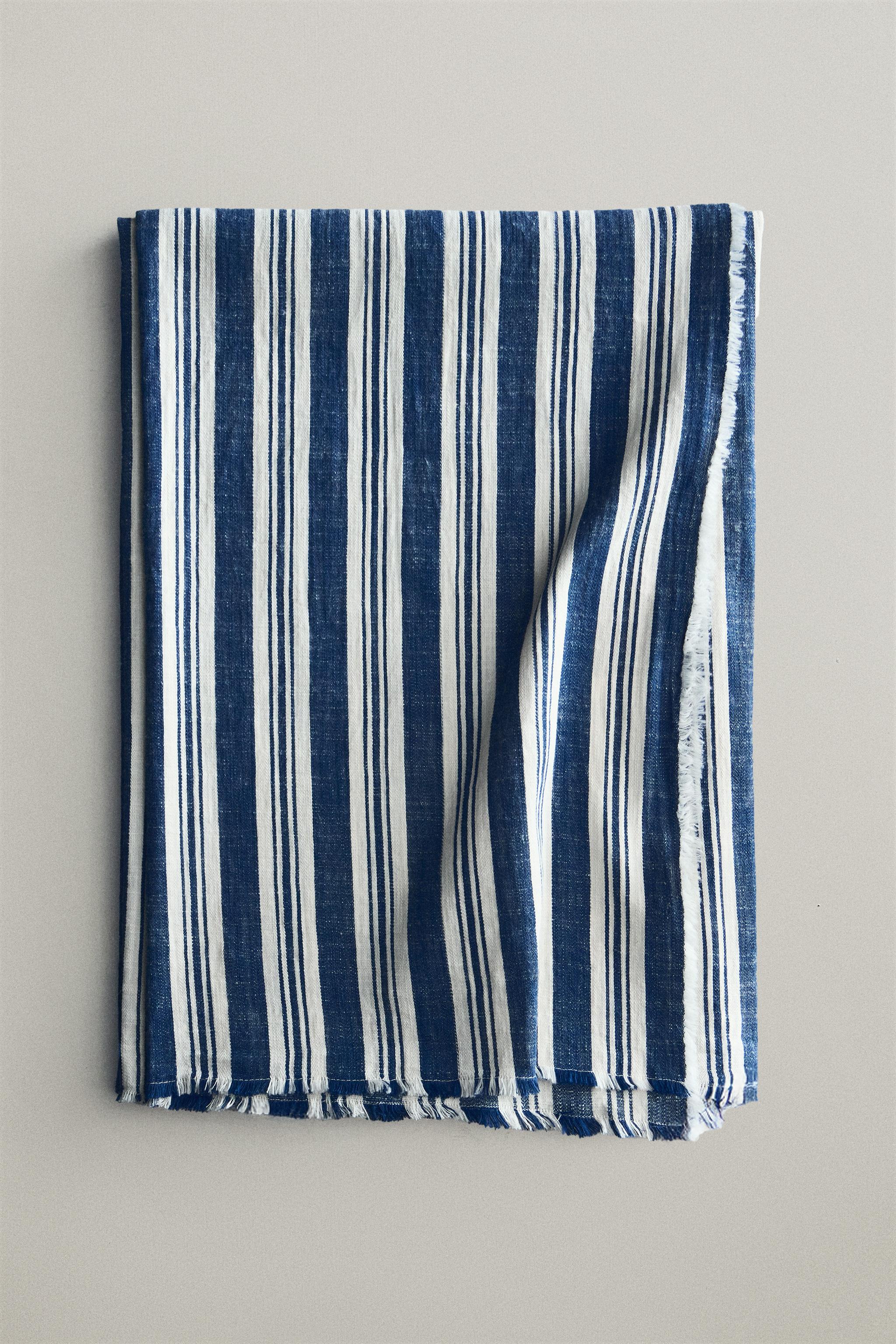 STRIPED COTTON BLANKET
