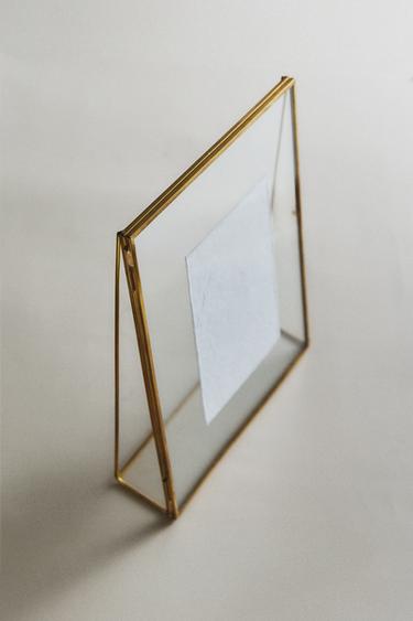TRIANGULAR STRUCTURE PHOTO FRAME - Golden by Zara