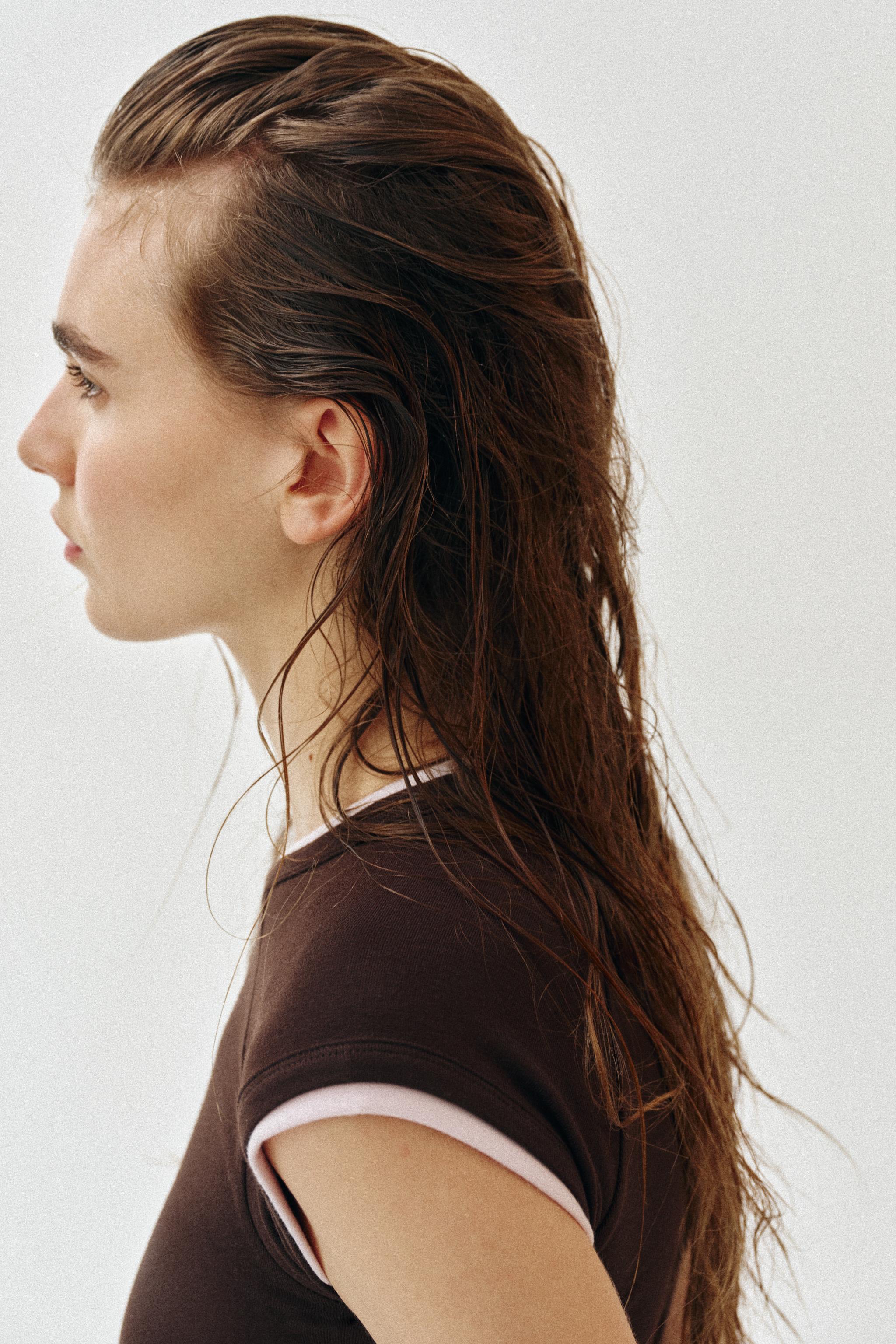T-SHIRT EFFET DOUBLE MANCHE COURTE