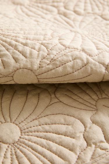 QUILTED FLORAL PLACEMAT - Light beige by Zara - Image 3