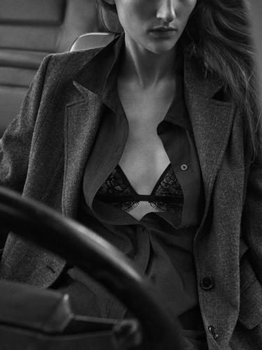 Camisa oversize mezcla algodón - Gris antracita de Zara