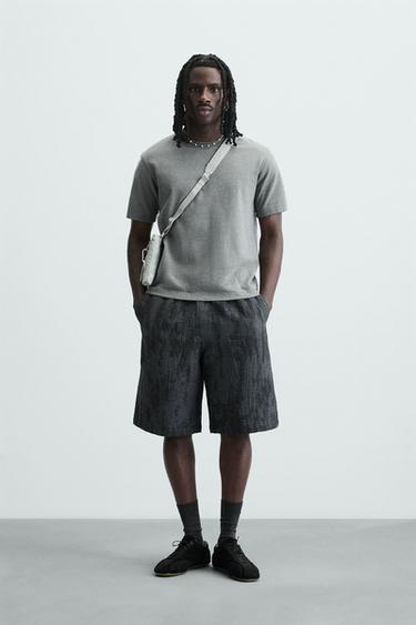 TIE-DYE PRINT TEXTURED BERMUDA SHORTS - 028 by Zara - Image 0