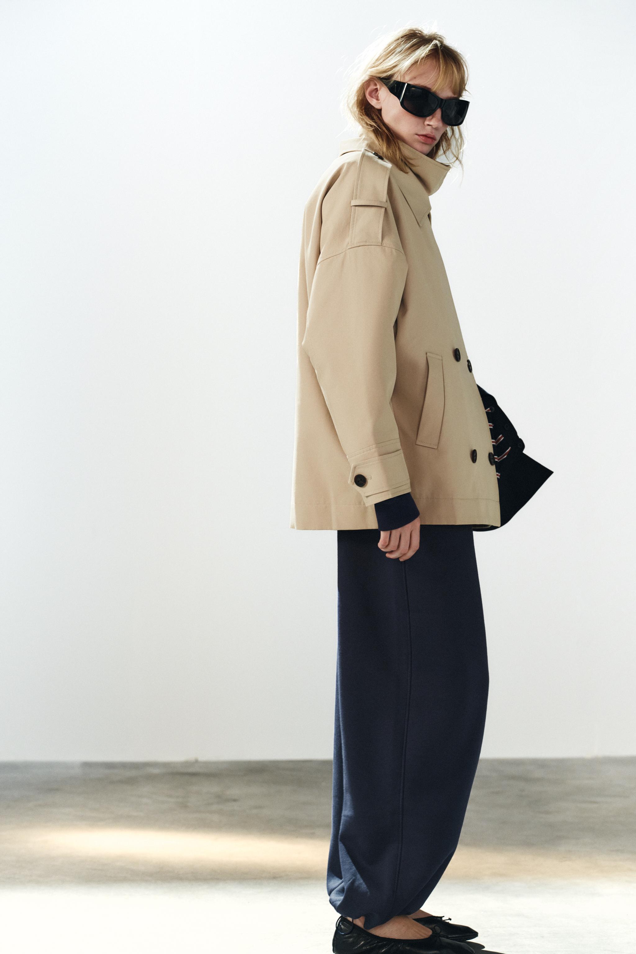 Zara BASIC DÜZ KESİM AYARLANABİLİR PAÇALI PELÜŞ PANTOLON görsel 4