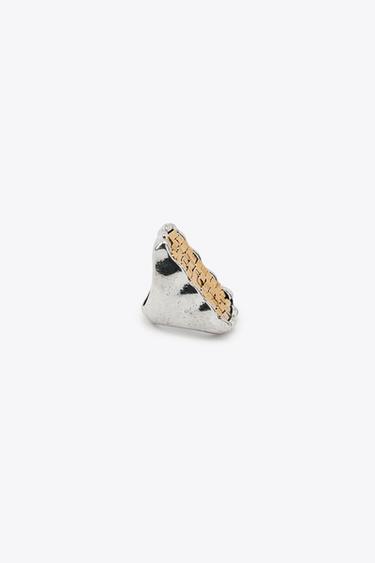 BAGUE RECTANGULAIRE EN MATIÈRES VARIÉES - Or / Argent de Zara - Image 2