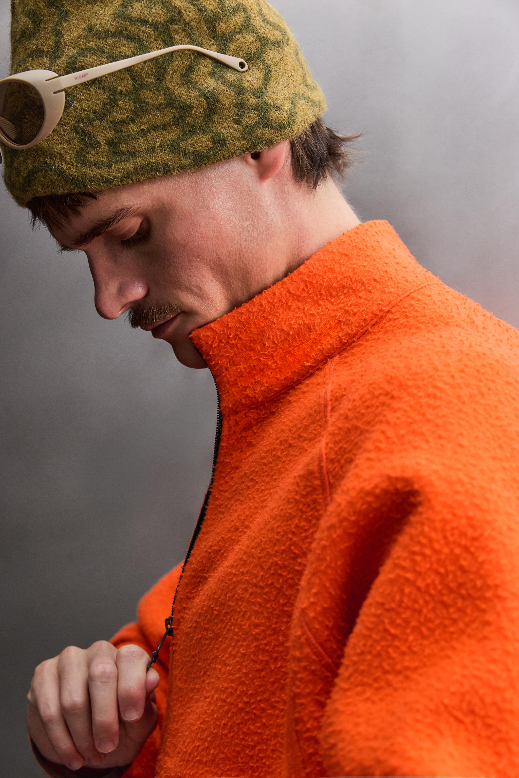 YA−MAN GR13W MANTECO® WOOL BLEND FLEECE SWEATSHIRT - Red / Orange | ZARA Canada