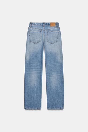 TRF LOW-RISE WIDE-LEG JEANS - Blue by Zara