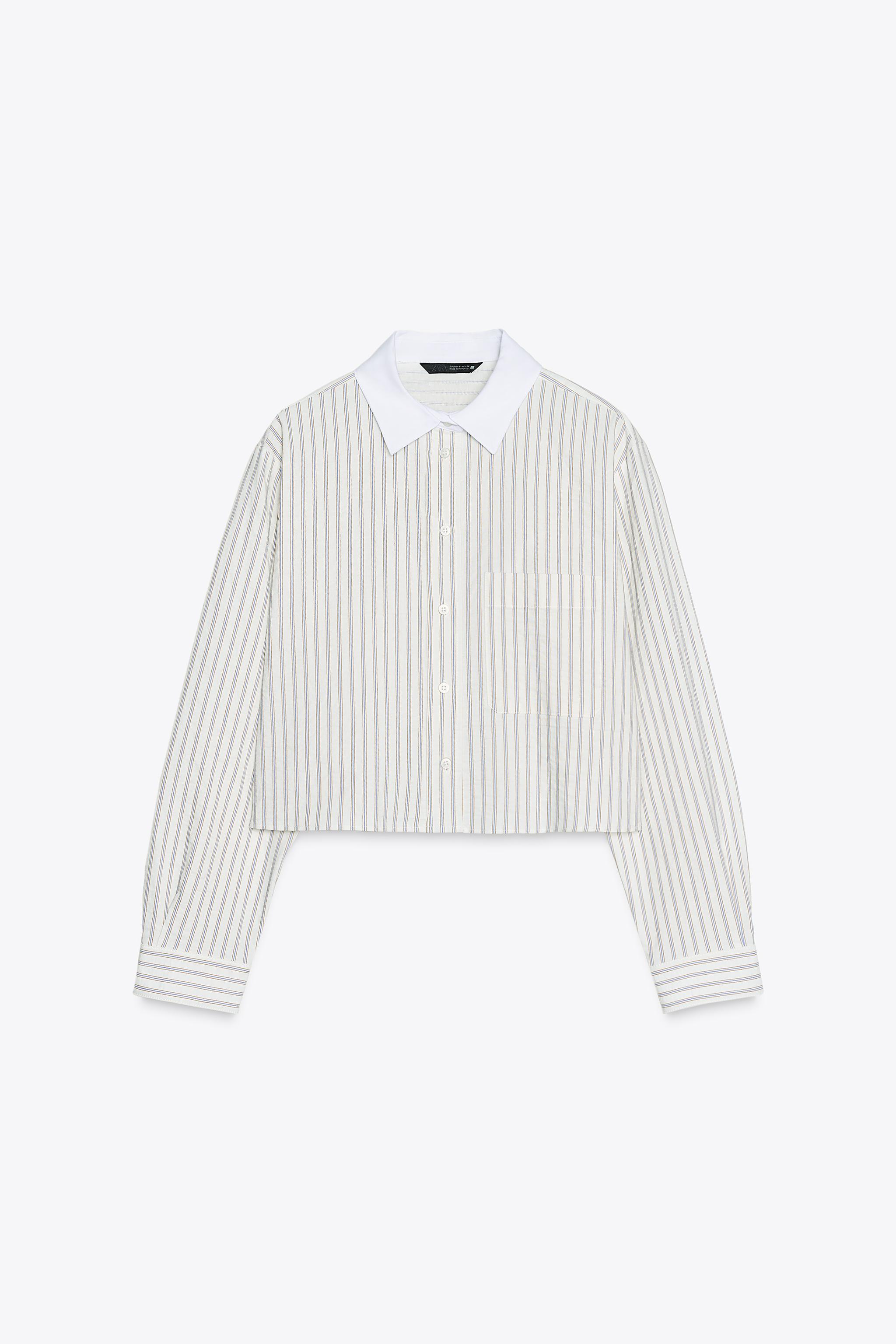 【2plan】Russo Stripe Crop Shirt 2PLAN