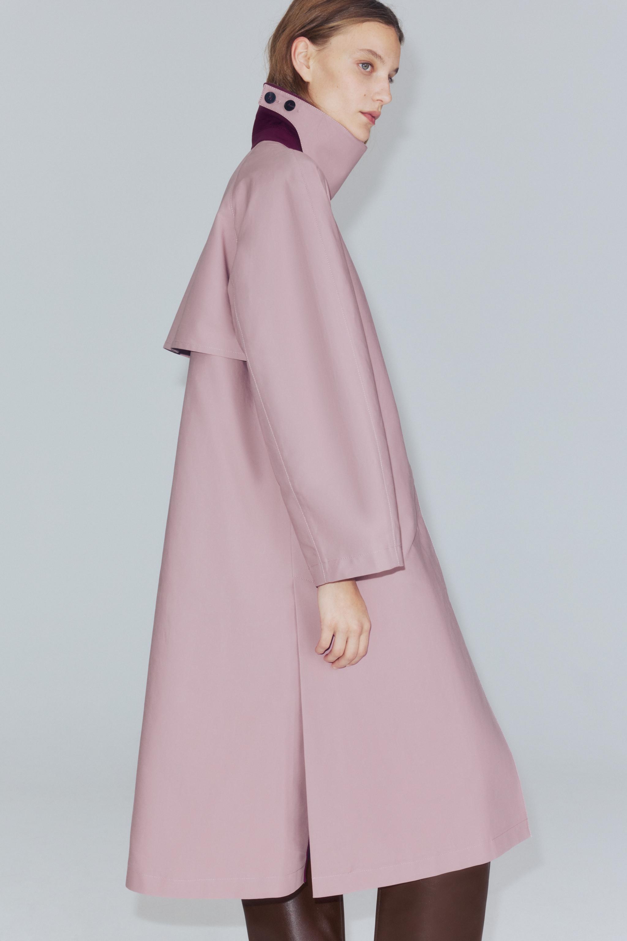 Zw Collection Double-Breasted Long Trench Coat by Zara