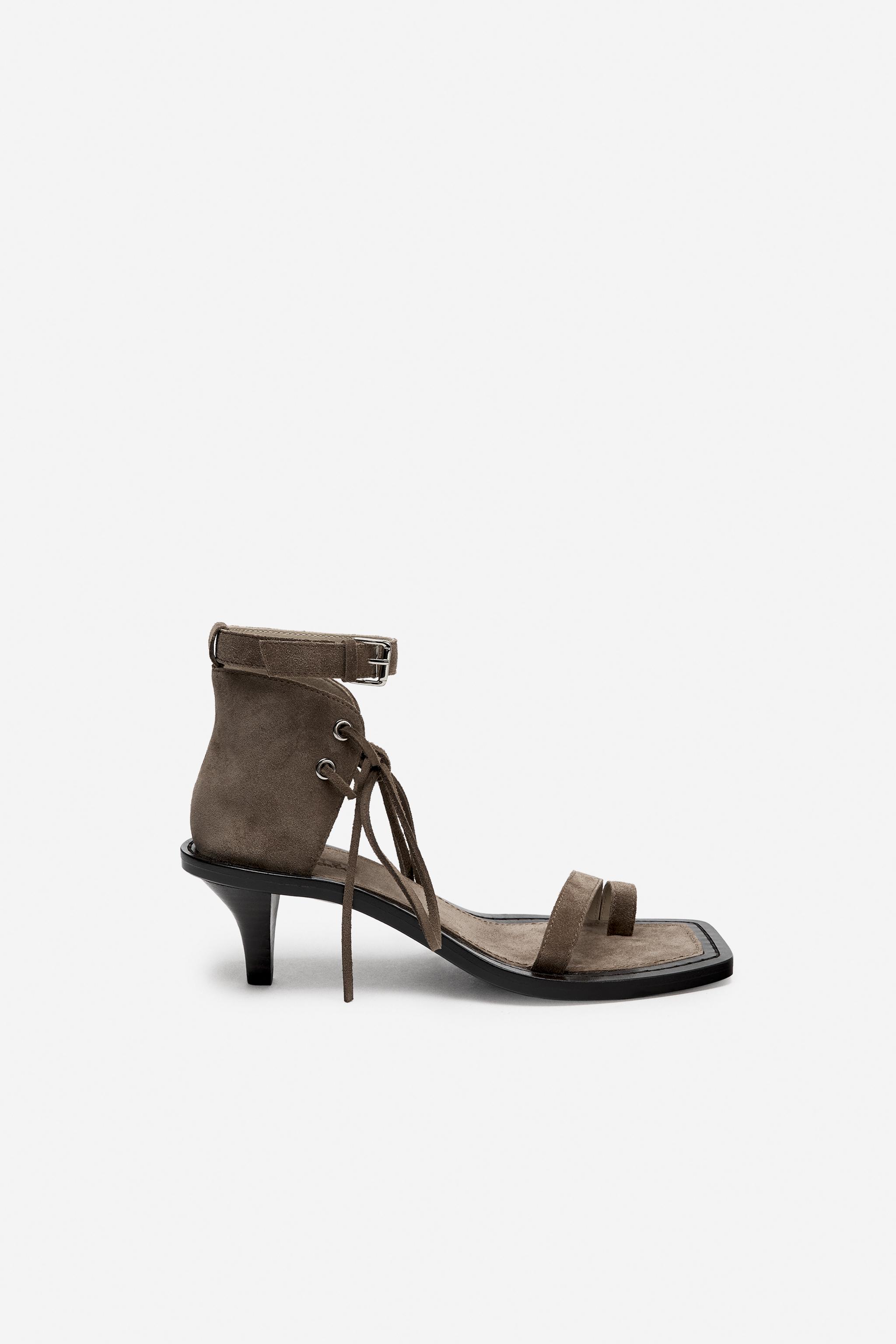 LEATHER HEELED SANDALS - THE ITEM ZARA WOMAN