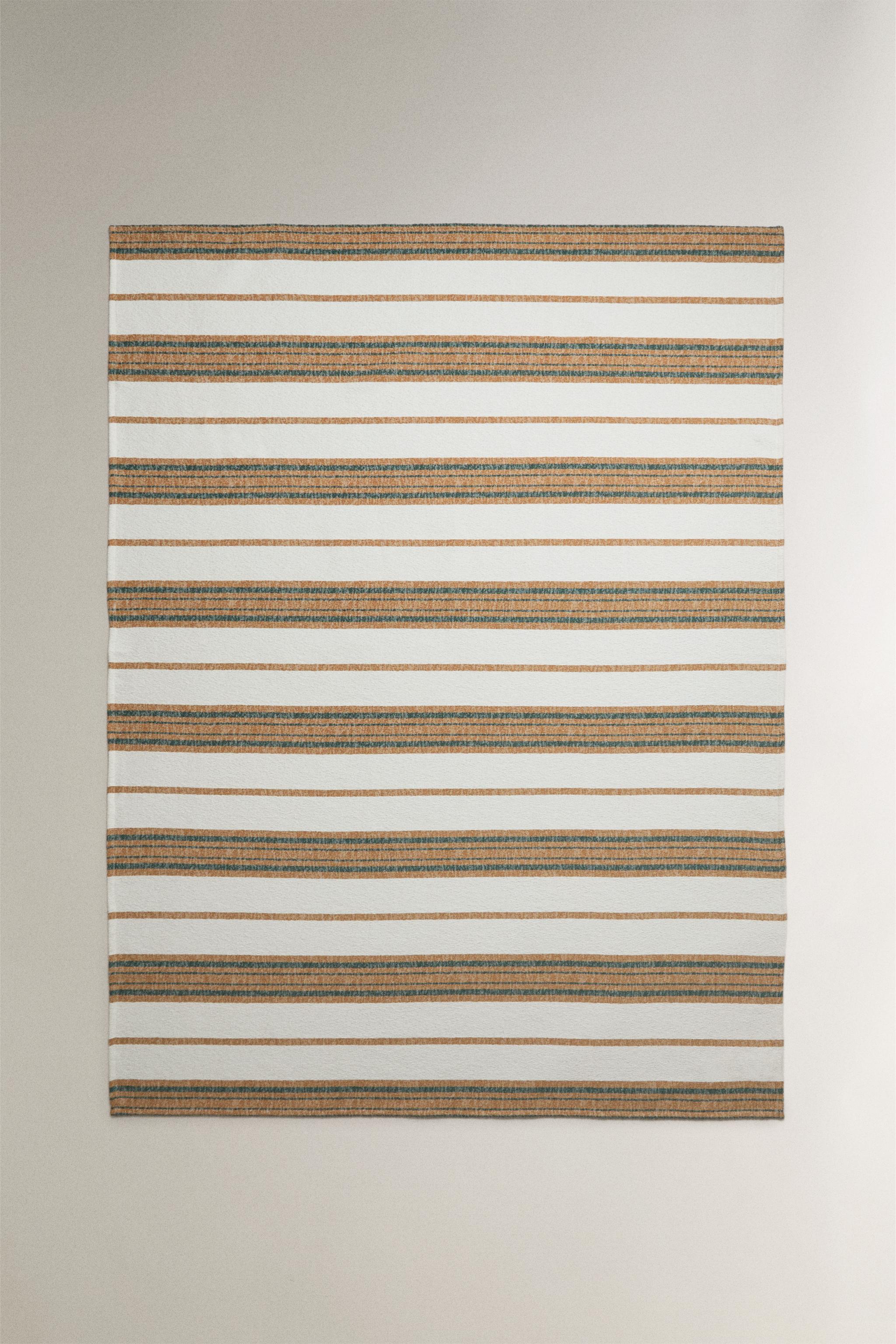 IRREGULAR STRIPED COTTON BLANKET