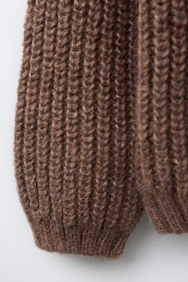 PULL EN MAILLE À FLEURS - Rose foncé de Zara - Image 3