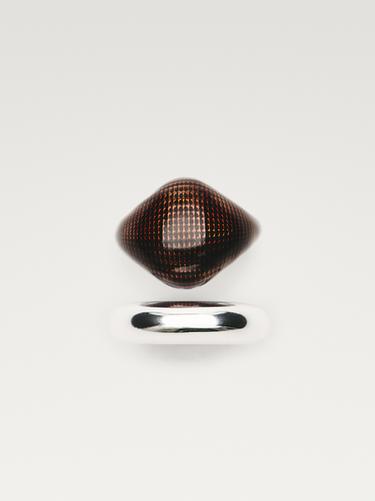 Set anillos esmalte textura - Plata de Zara