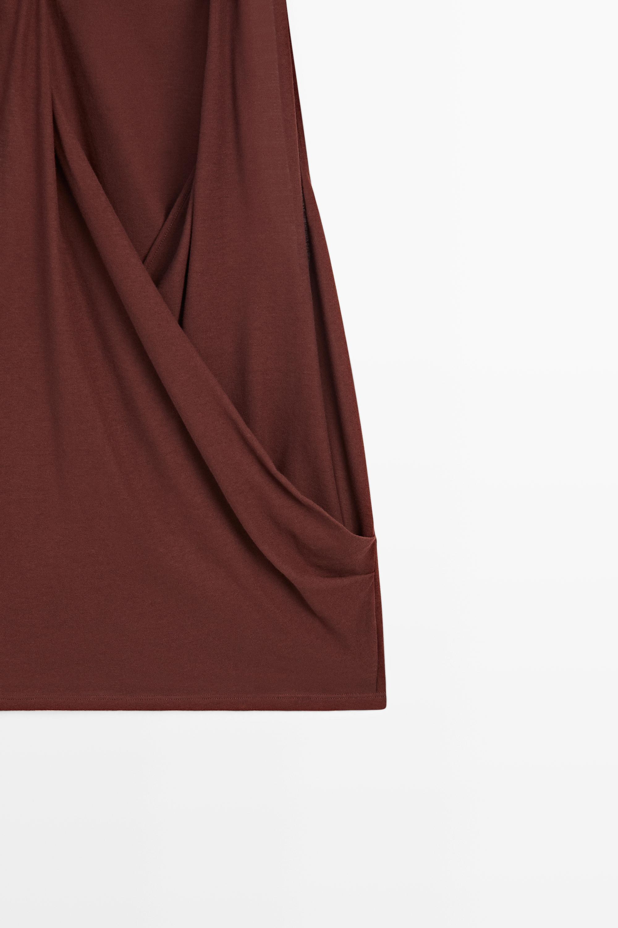 100% cotton draped surplice top