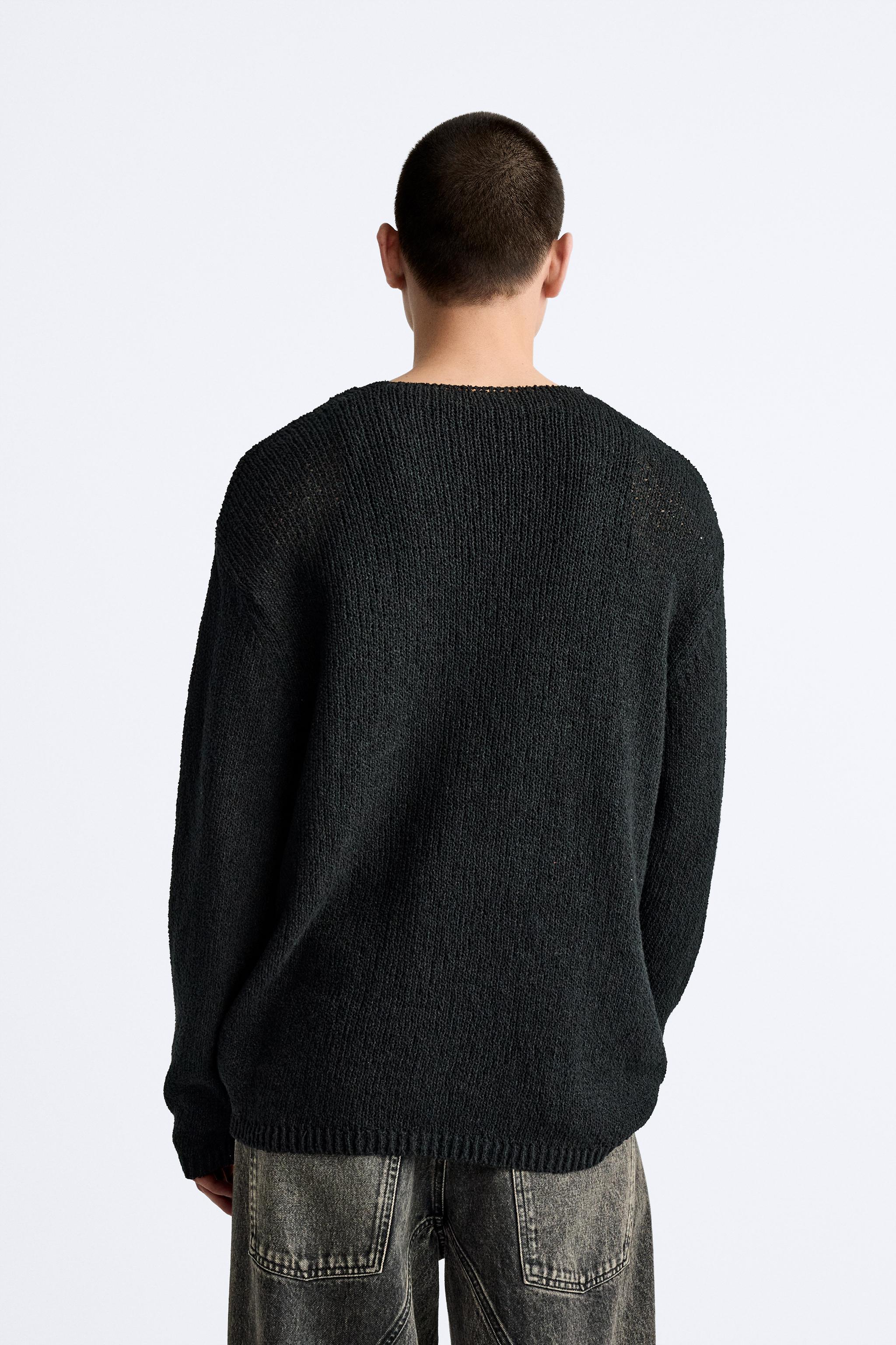 TEXTURED SWEATER Black ZARA Australia
