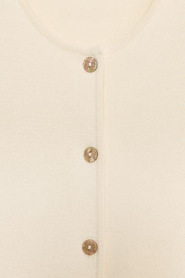 CARDIGAN WITH BELT - Ecru by Zara - Image 7