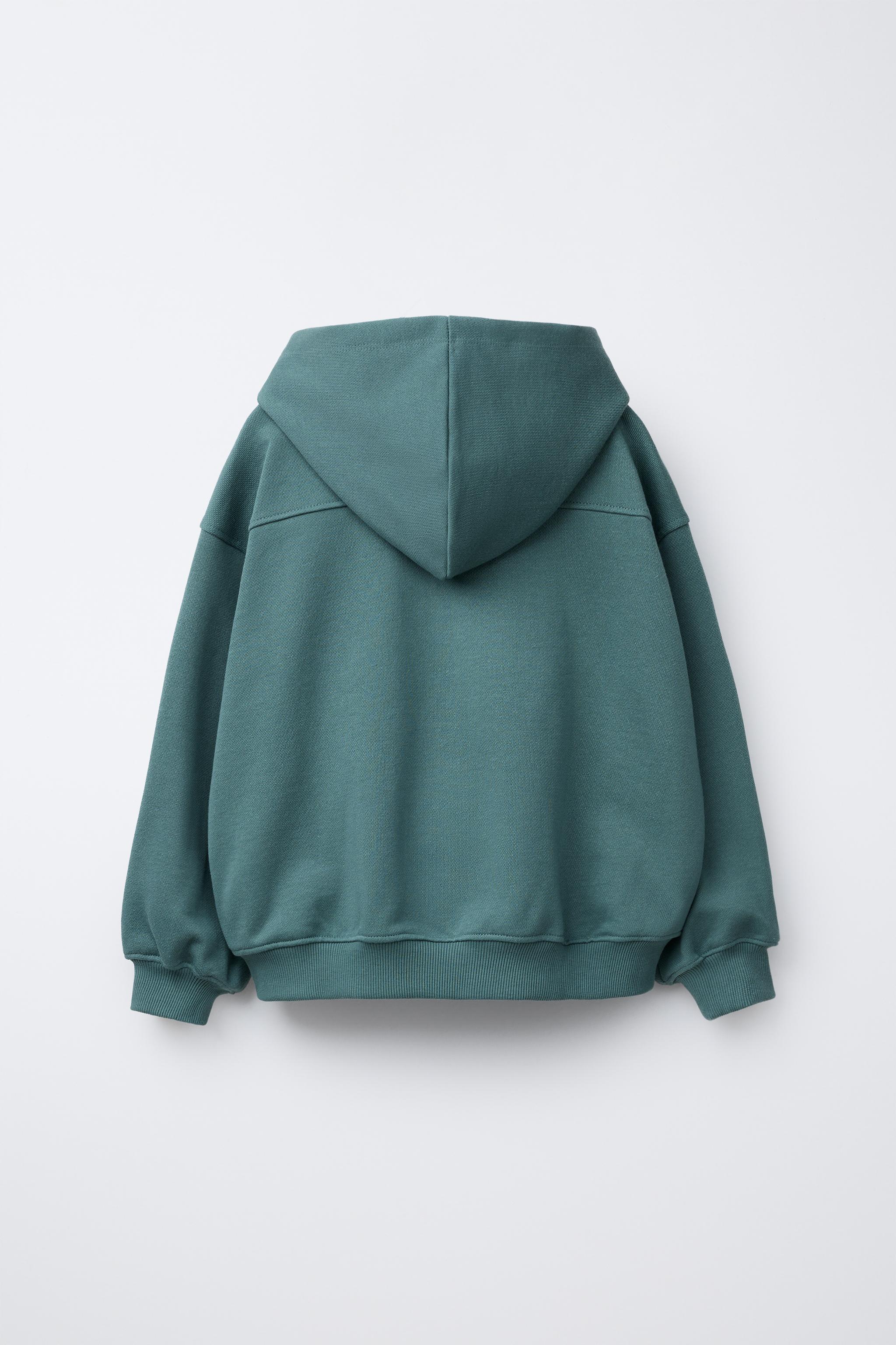 スペイン発送 ZARA ジッパーフード付きスウェットシャツ 最新作 スペイン発送 ZARA ジッパー付きテクニカルスウェットシャツ