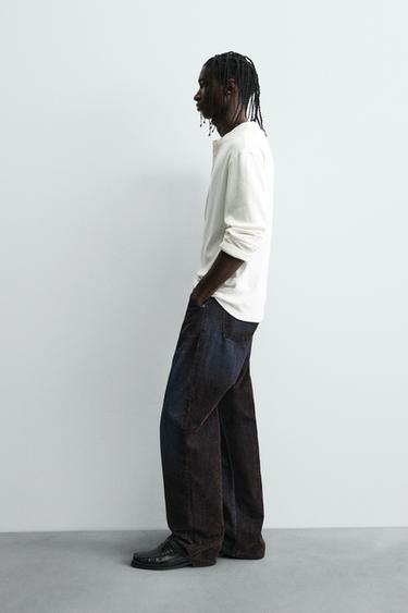 JEAN BAGGY FIT AVEC VISCOSE - Marron de Zara - Image 3