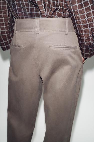 MID-WAIST STRAIGHT-LEG TROUSERS - Mink by Zara - Image 4