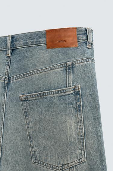 JEAN BAGGY FIT À COUTURES - Bleu / Vert de Zara - Image 10