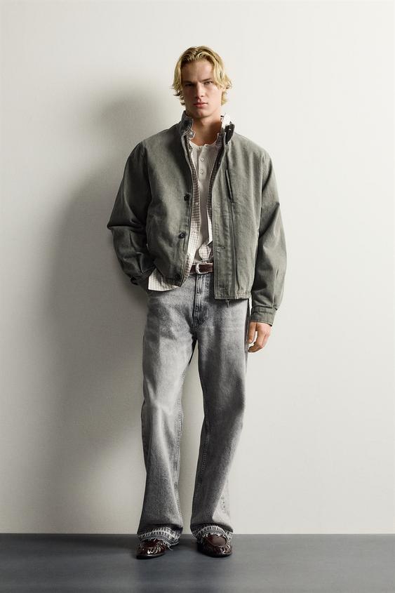 BLOUSON RELAXED FIT EN COTON MATELASSÉ - Kaki clair de Zara - Image 0