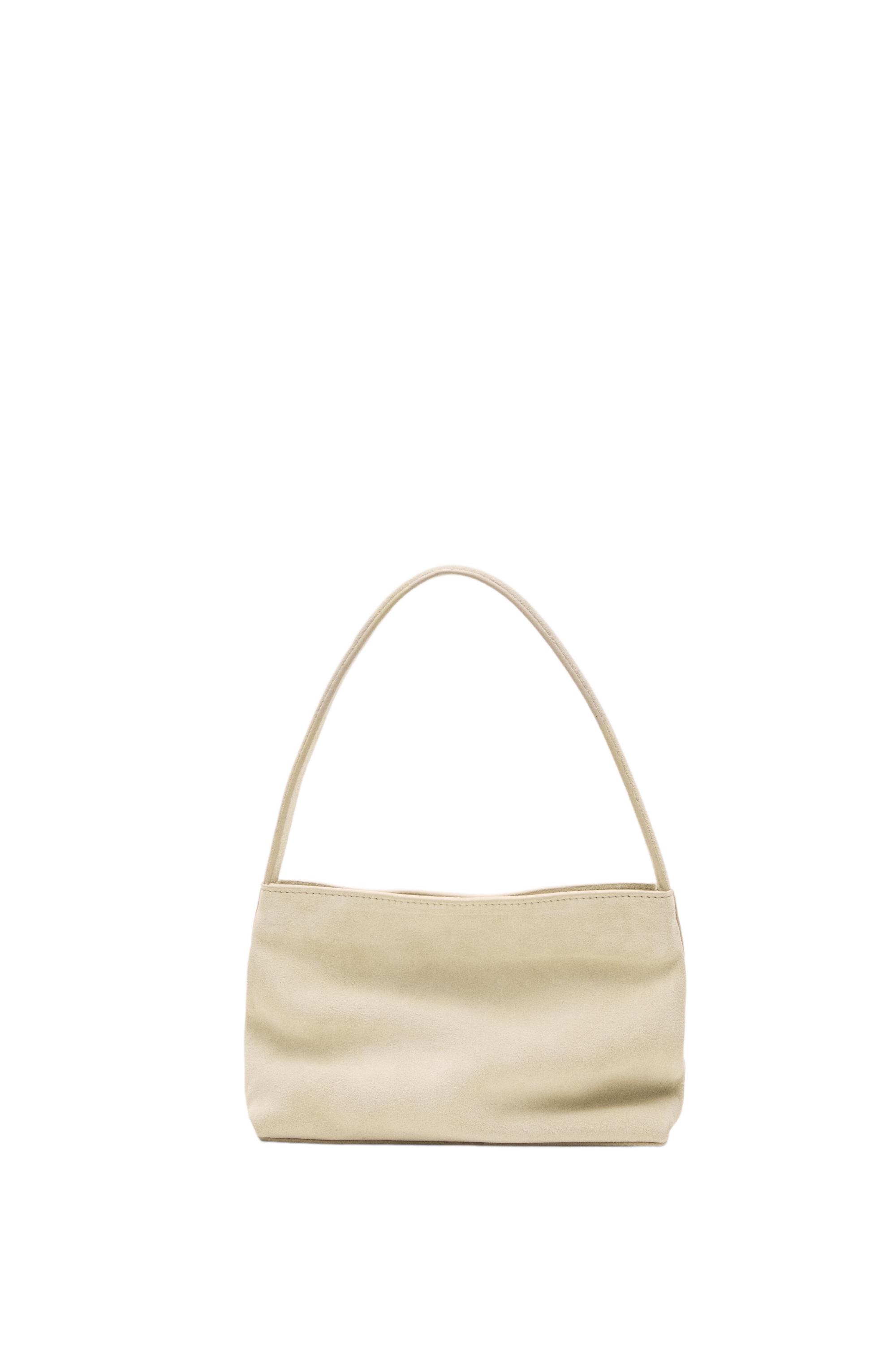 Split suede leather shoulder bag — 299