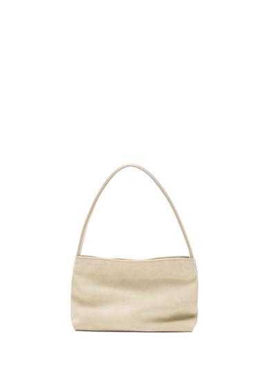 Bolso de hombro piel serraje -  de Zara