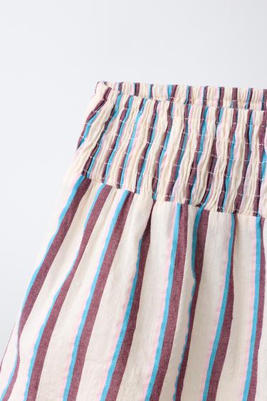 SHORT À RAYURES - Écru de Zara - Image 2
