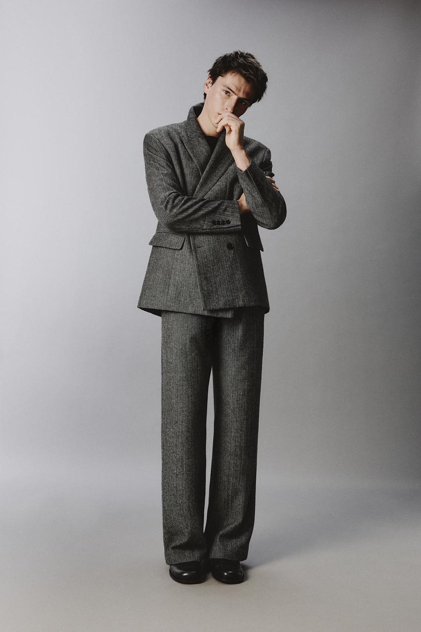 slim fit dress slacks Men's Grey Slim Fit 2-Piece Suit – Jacket + Pants Combination