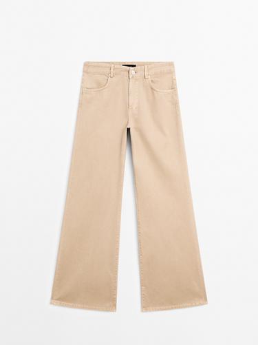 Zara Mid-rise flared jeans - Beige