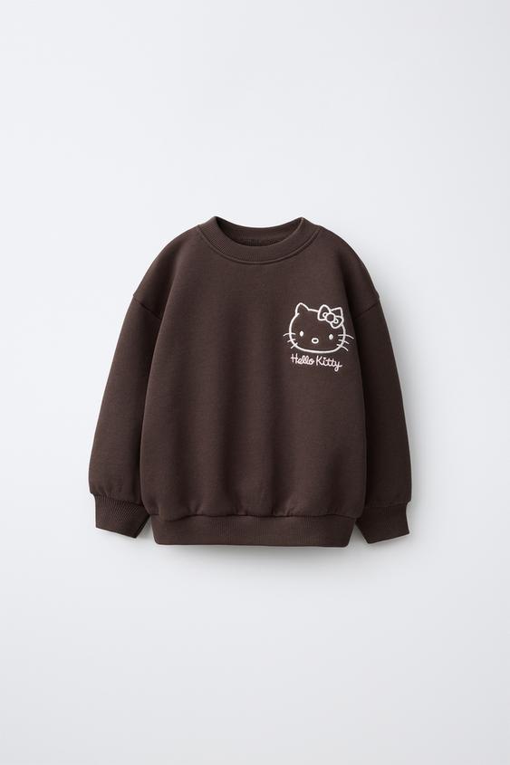 SUDADERA BORDADO HELLO KITTY © SANRIO - Chocolate de Zara - Imagen 0