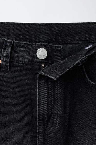 FLARE JEANS WITH FRAYED HEM - Black by Zara - Image 2