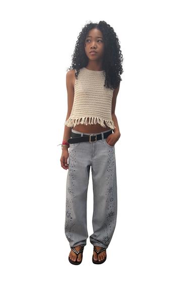 PLETEN TOP Z RESICAMI -  de Zara - Slika 0