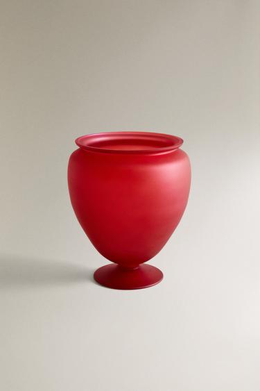 IRIDESCENT GLASS VESSEL I COLIN KING - Red by Zara