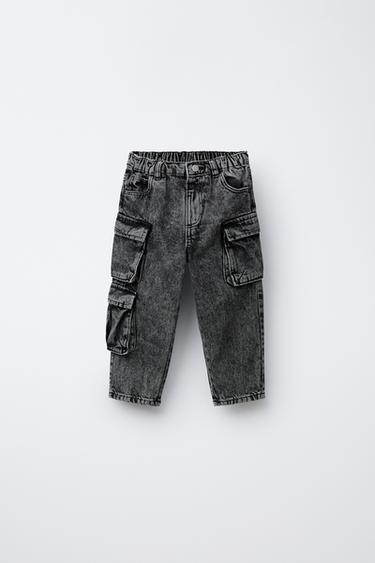 JEANS MULTICARGO - Gris de Zara