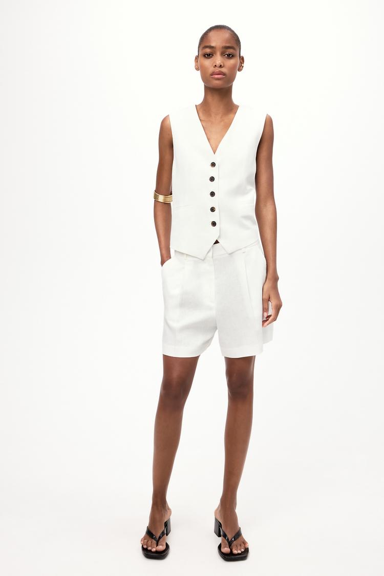 Outfit Chaleco Blanco Zara Combinar Chaleco Outfits Chaleco Blanco