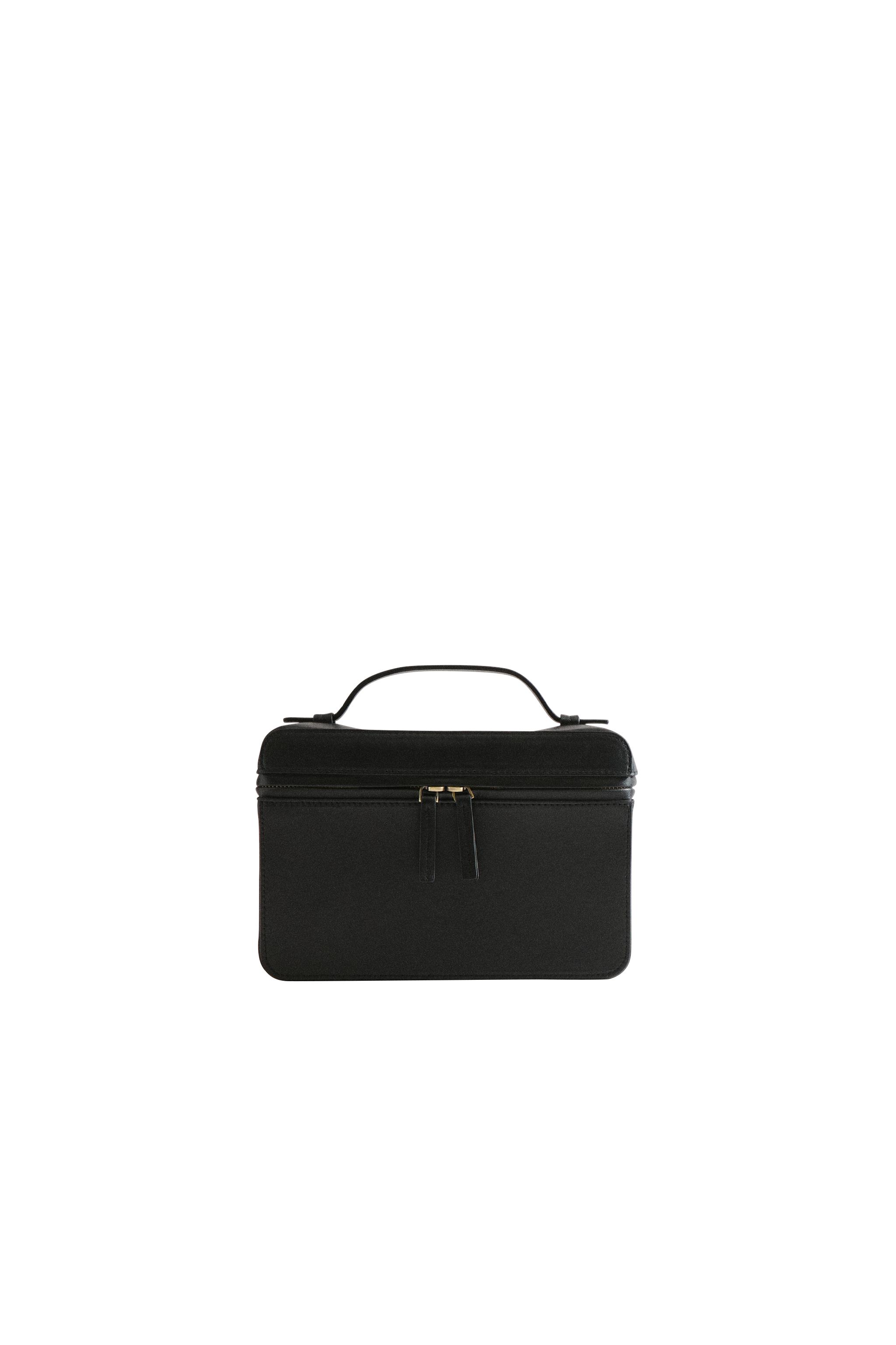 LEATHER BRIEFCASE TOILETRY BAG - Black | ZARA United States