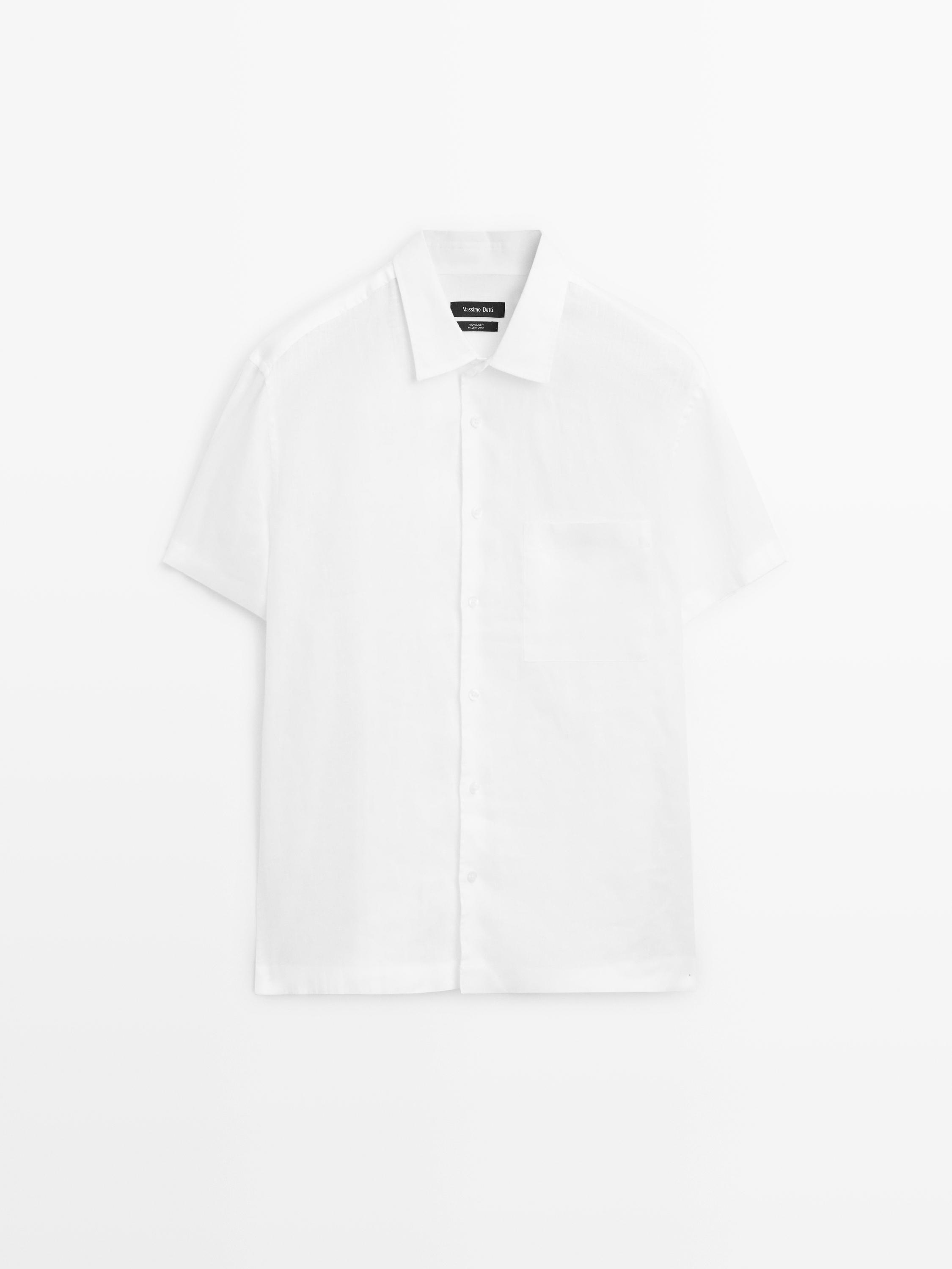 Chemise manches courtes 100 % lin