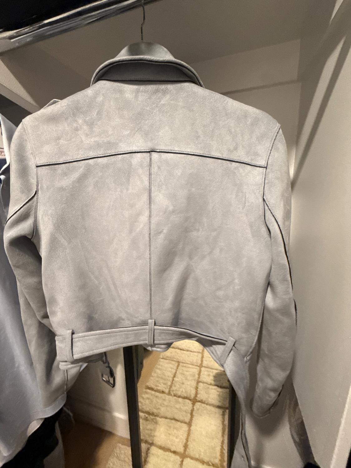 BLUE SUEDE LEATHER JACKET - Image 2