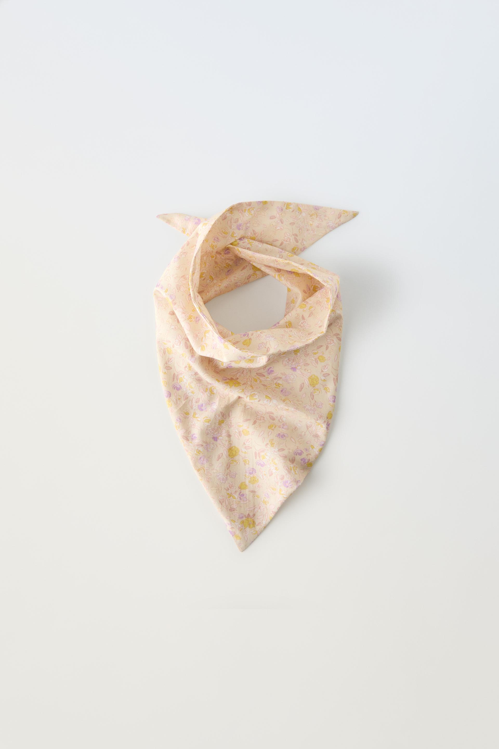 Floral Triangle Neckerchief - Mauve 