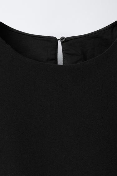 TOP APPLIQUÉ PLUMES AMOVIBLES - Noir de Zara - Image 3