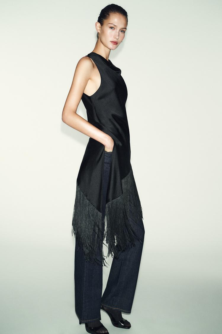 Zara SEMI-SHEER GEORGETTE TOP
