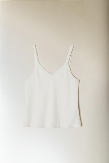 TOP MOTIF CROCHET - Écru de Zara - Image 5