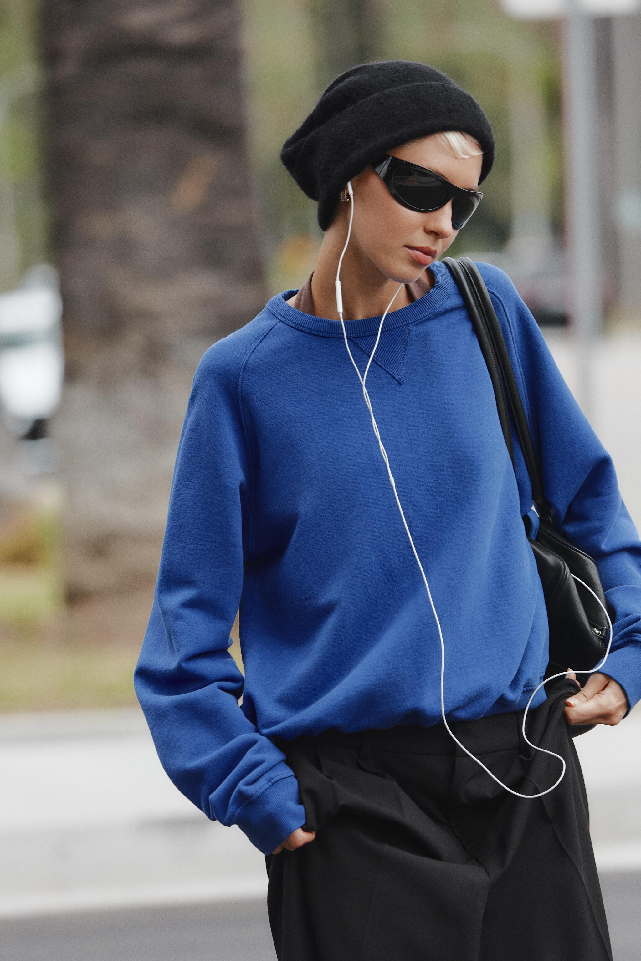 Washed-Effect Sweatshirt by Zara