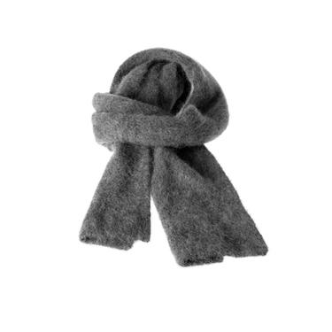 ALPACA BLEND KNIT SCARF - Grey marl by Zara