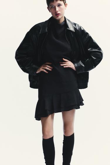 HALTER ASYMMETRIC SHORT DRESS - Black by Zara - Image 5