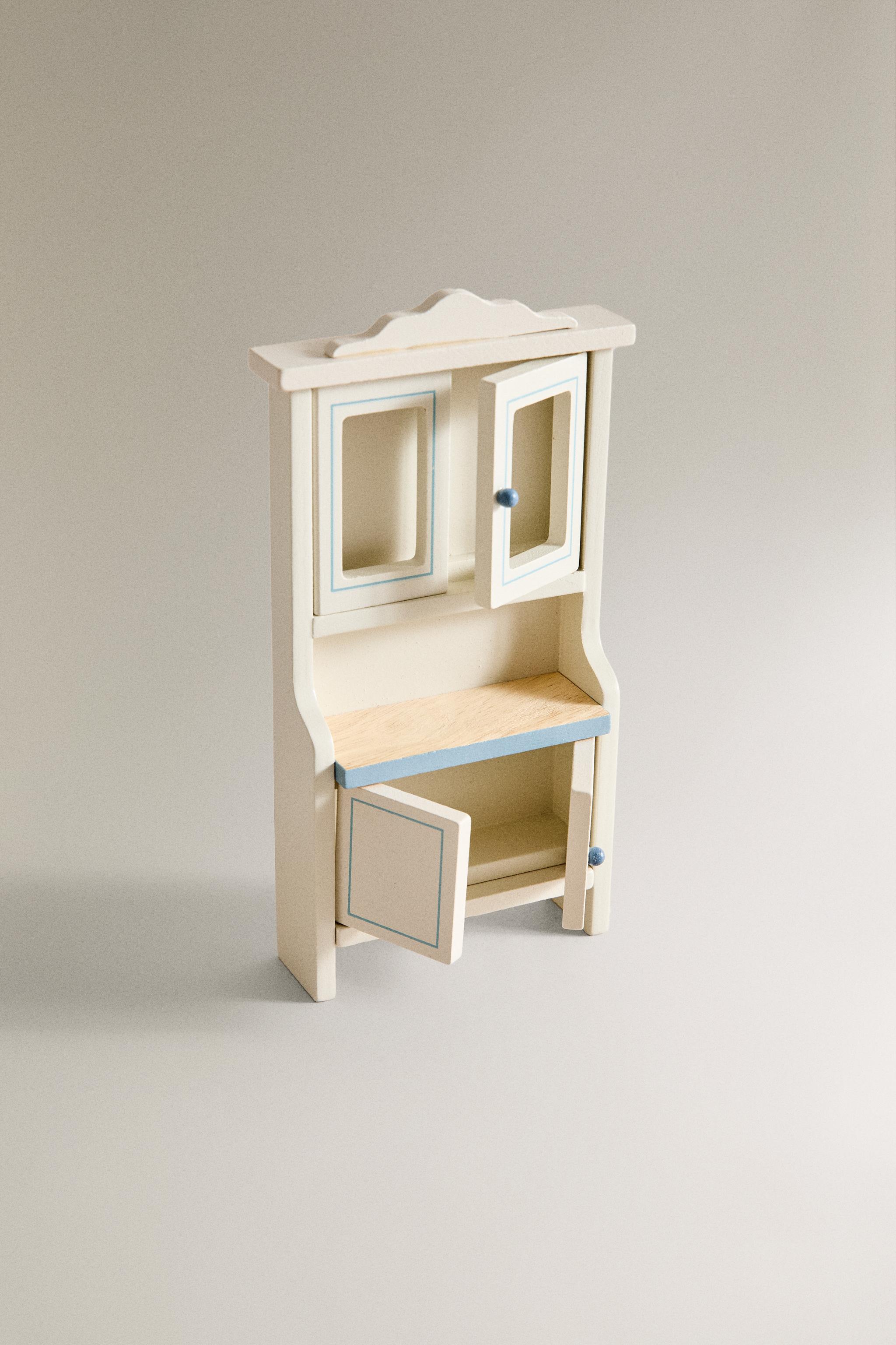 KIDS' DOLL HOUSE DINING ROOM TOY SET — Cream